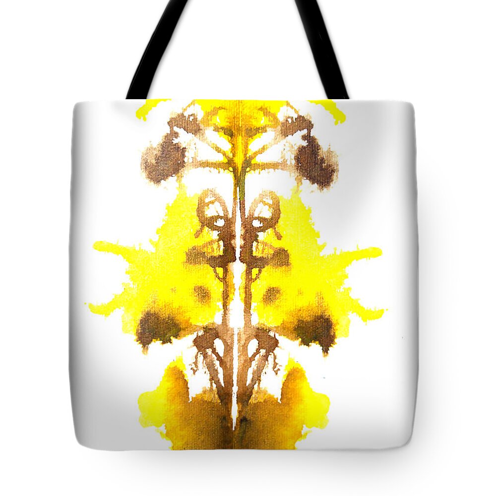 Ink Blot Tote Bag featuring the painting Solar Plexus Chakra by Stephenie Zagorski