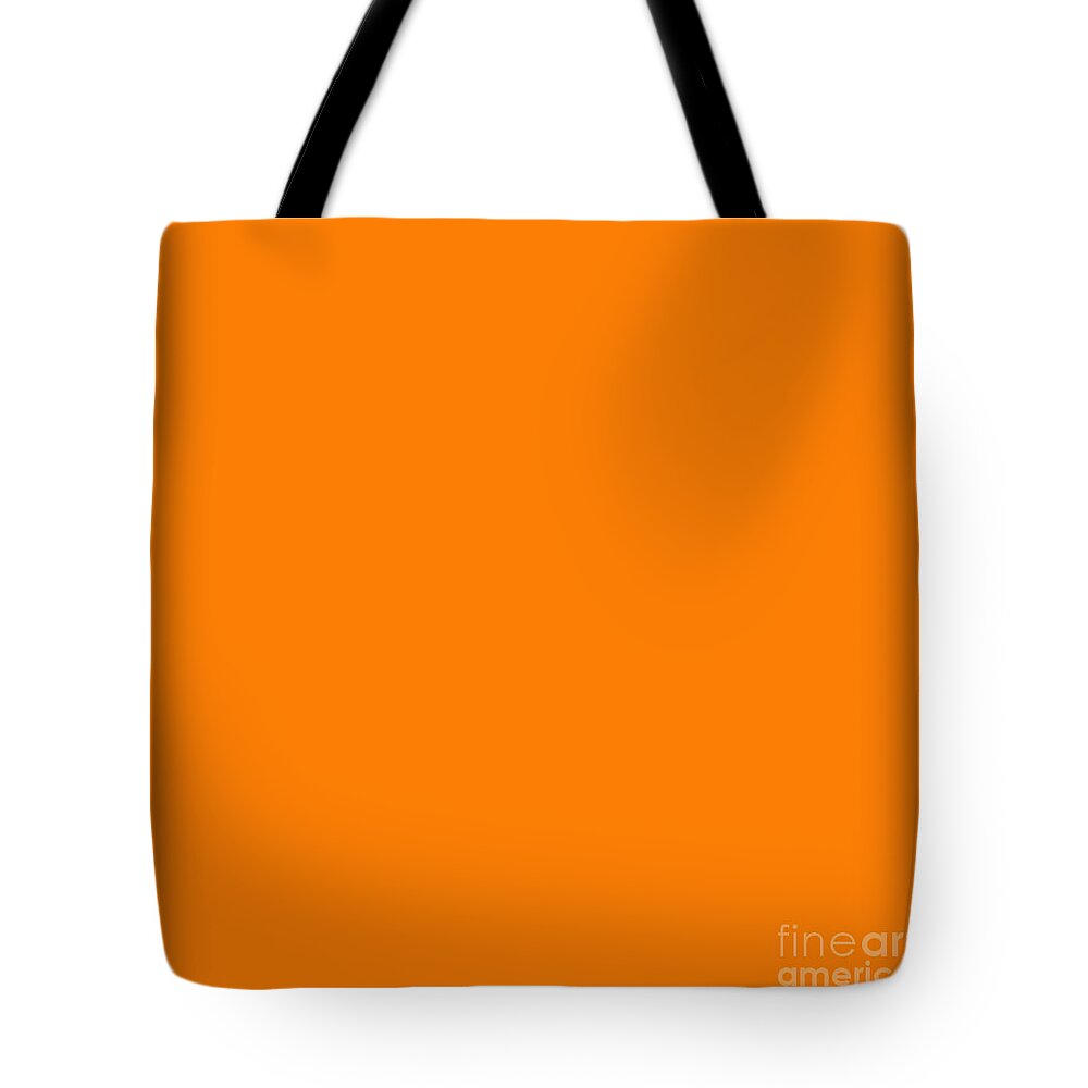 Orange Tote Bag featuring the digital art Solid Orange Color by Delynn Addams