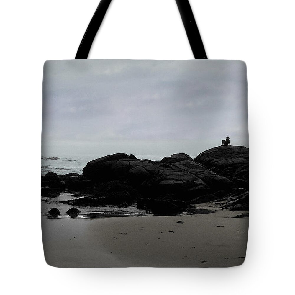 Ocean Tote Bag featuring the photograph Solitude at Goose Rocks by Wayne King