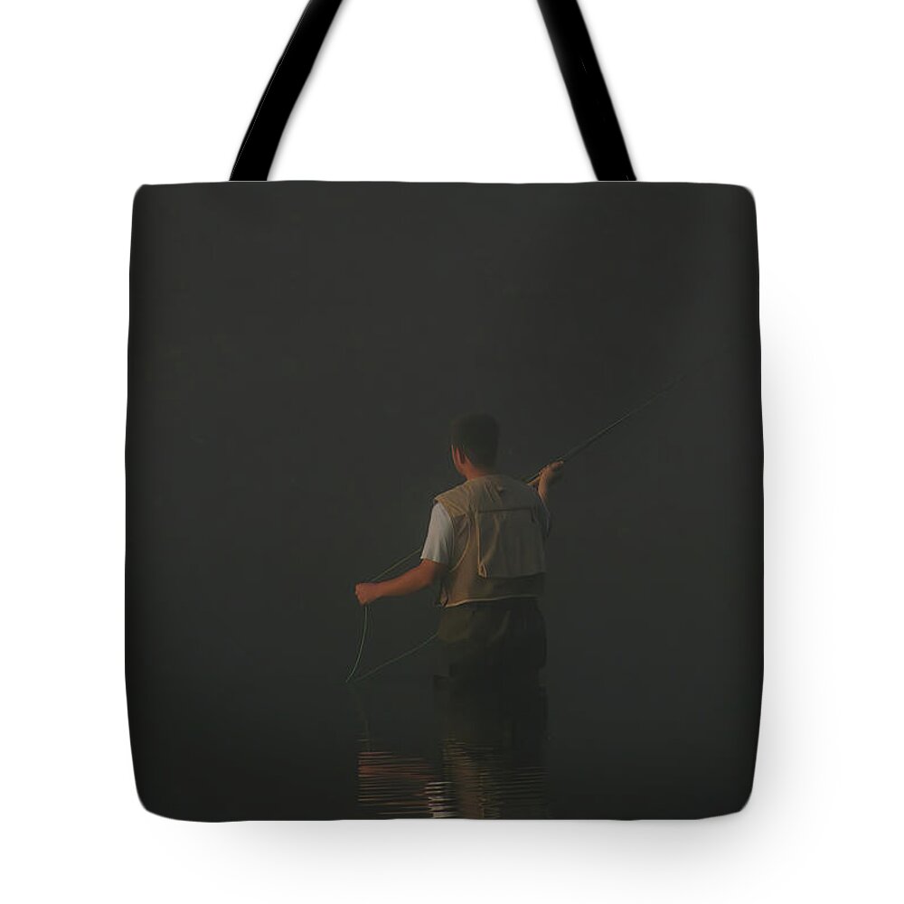 Fishing Tote Bag featuring the photograph Solitude by Lens Art Photography By Larry Trager