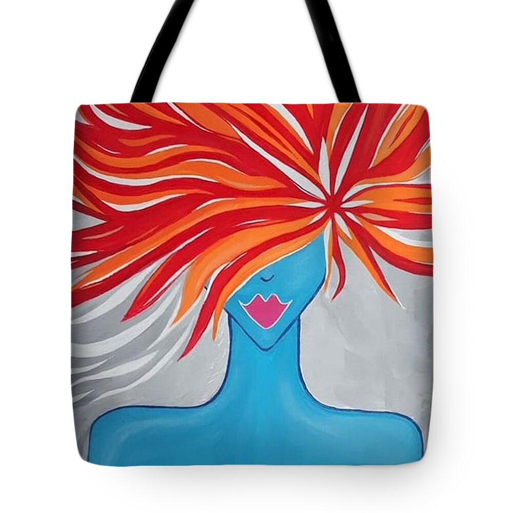 Bride Tote Bag featuring the painting Something Borrowed, Something Blue by April Reilly