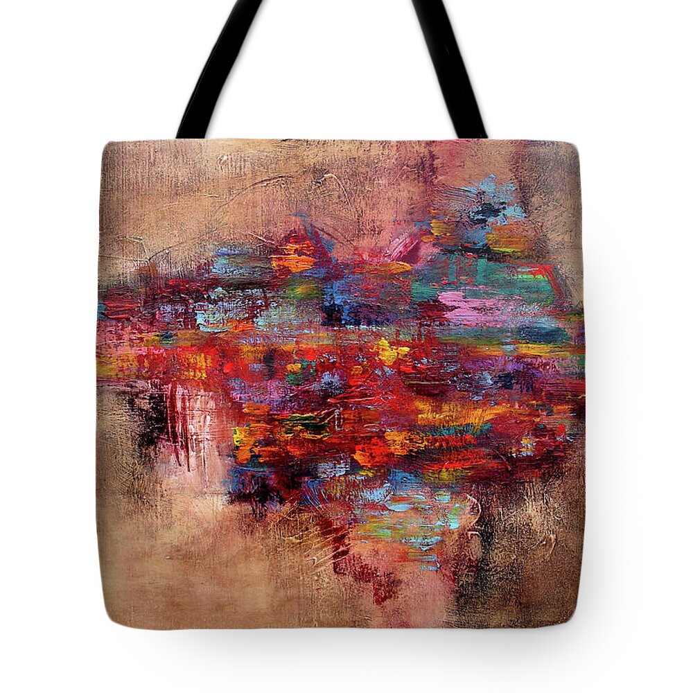 Abstract Tote Bag featuring the painting Song of Love by Jim Stallings