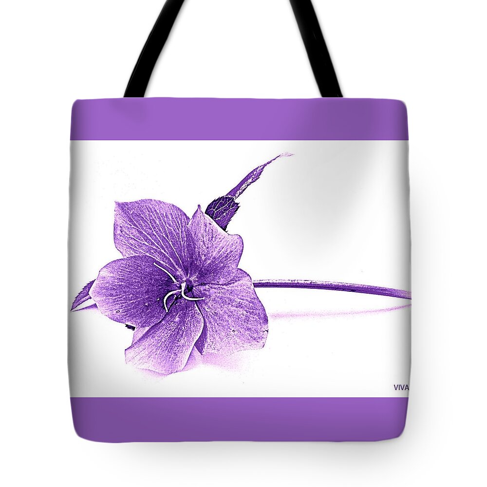 Spring Tote Bag featuring the photograph Song of Spring - Purple by VIVA Anderson