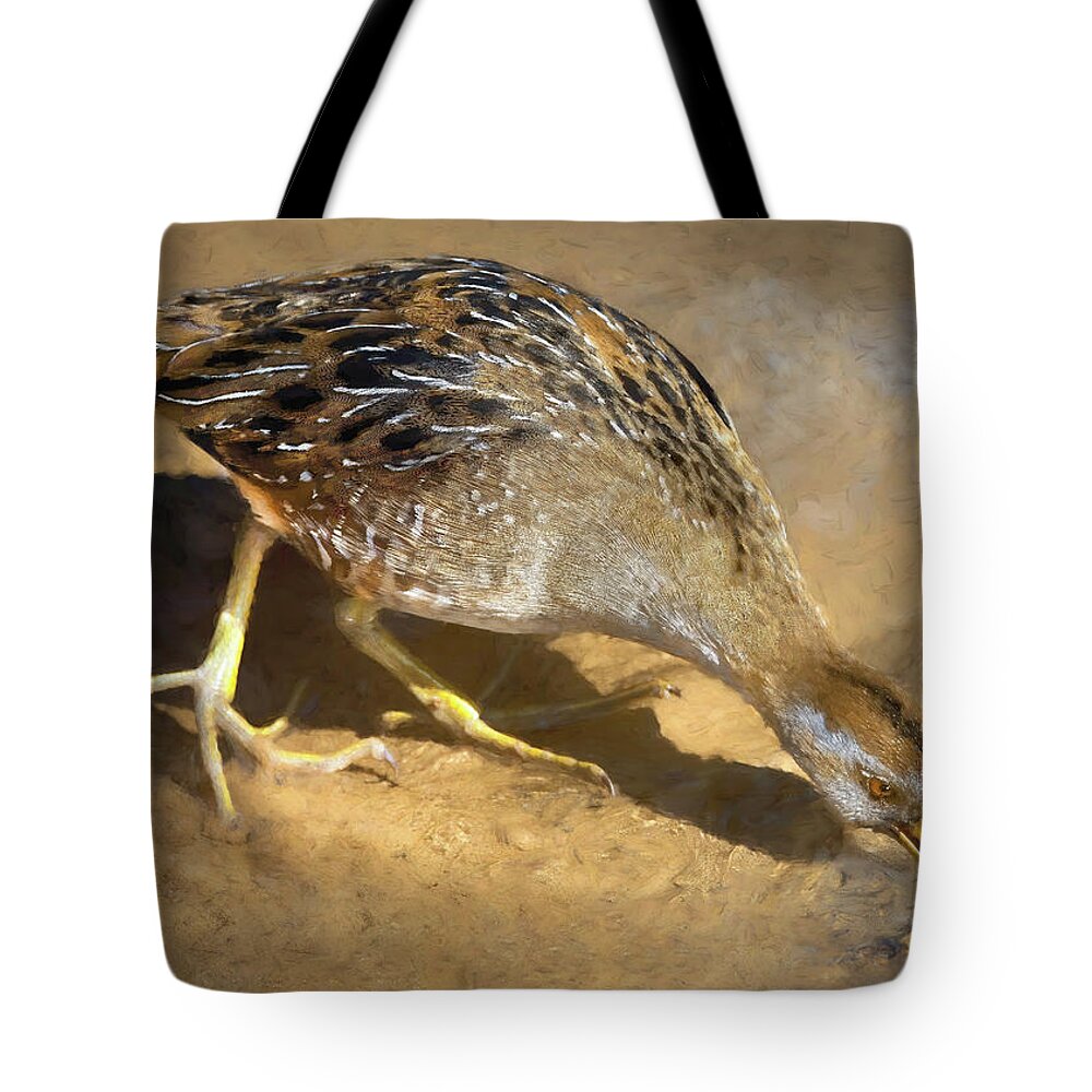 Rail Tote Bag featuring the photograph Sora Rail by Art Cole