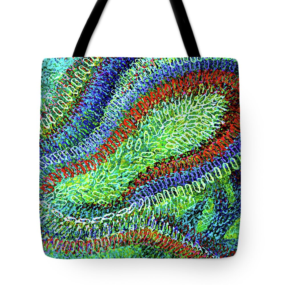  Tote Bag featuring the painting Soul's Permeability by Polly Castor