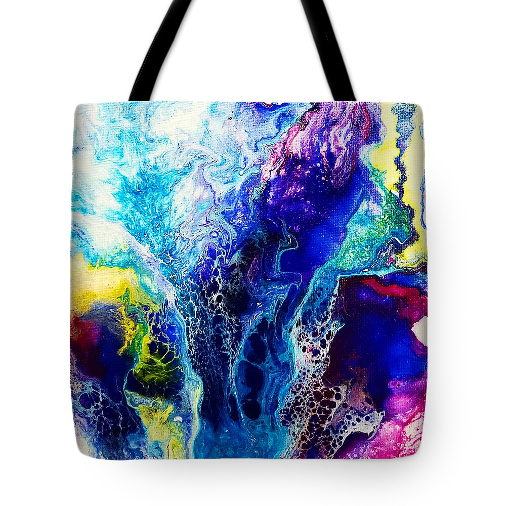 Abstract Tote Bag featuring the painting Sound of Spring by Christine Bolden