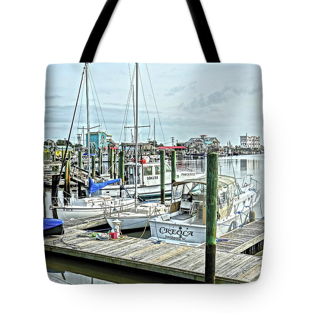 Southport Tote Bag featuring the photograph Southport Yacht Basin by Don Margulis