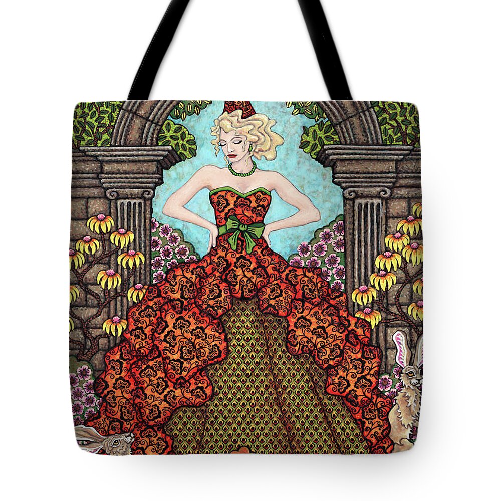 Hare Tote Bag featuring the painting Sovereign Regard by Amy E Fraser