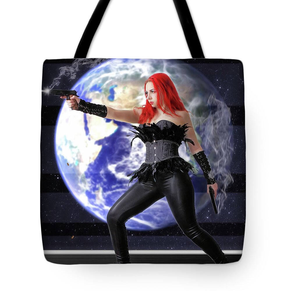 Space Tote Bag featuring the photograph Space Heroine by Jon Volden