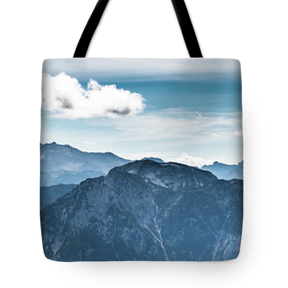 Austria Tote Bag featuring the photograph Spectacular Mountain Dachstein With Glacier In The Alps Of Austria by Andreas Berthold