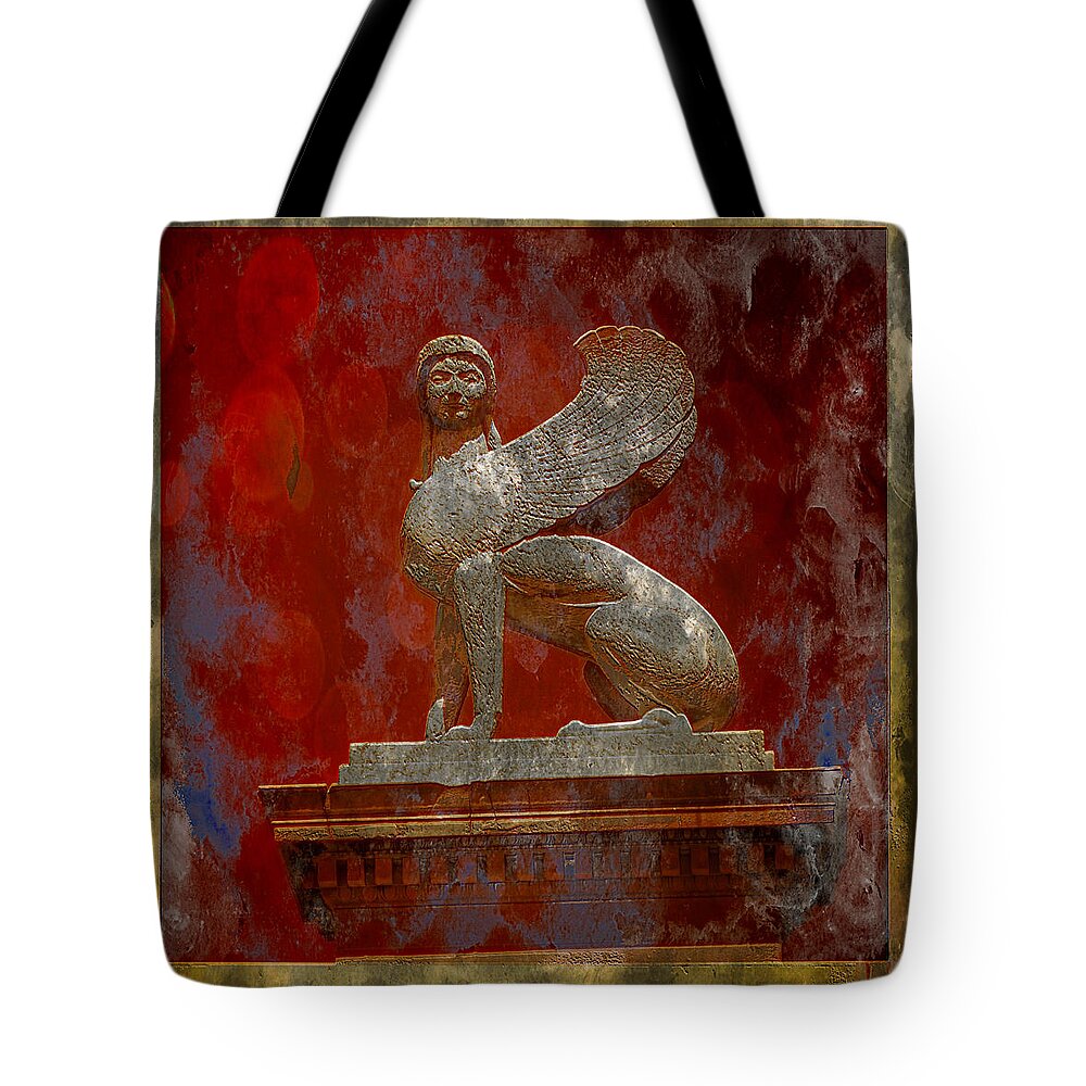 Sphinx Tote Bag featuring the digital art Sphinx PhotoArt by Russ Considine