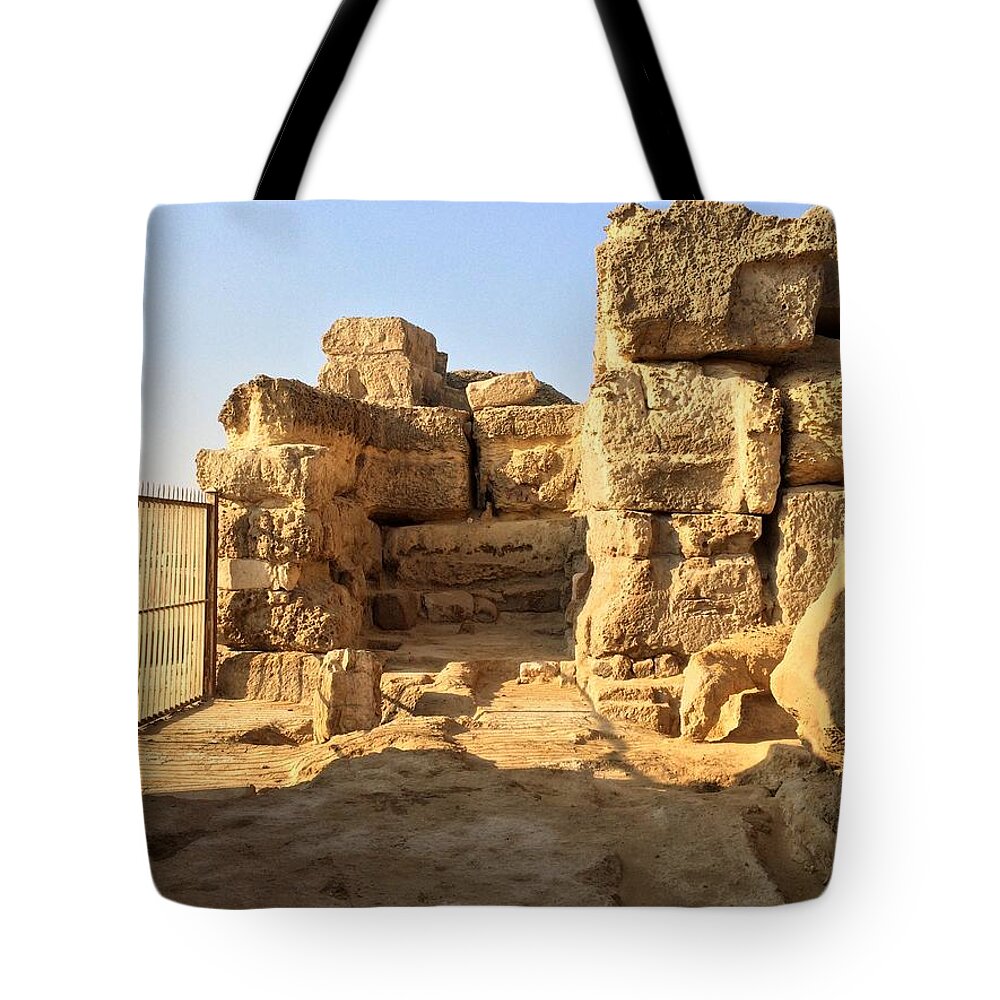 Giza Tote Bag featuring the photograph Sphinx Temple, Giza by Trevor Grassi