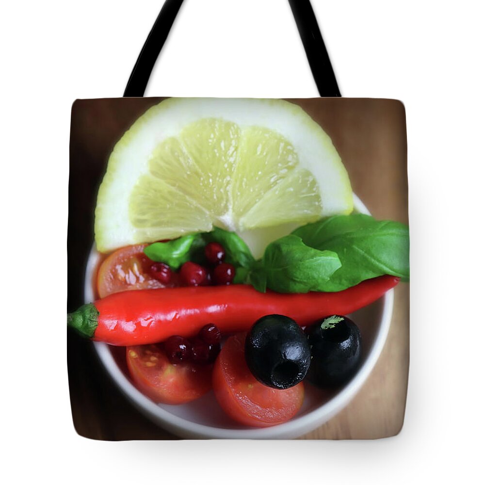 Spices Tote Bag featuring the photograph Spices Herbs And Decoration by Johanna Hurmerinta