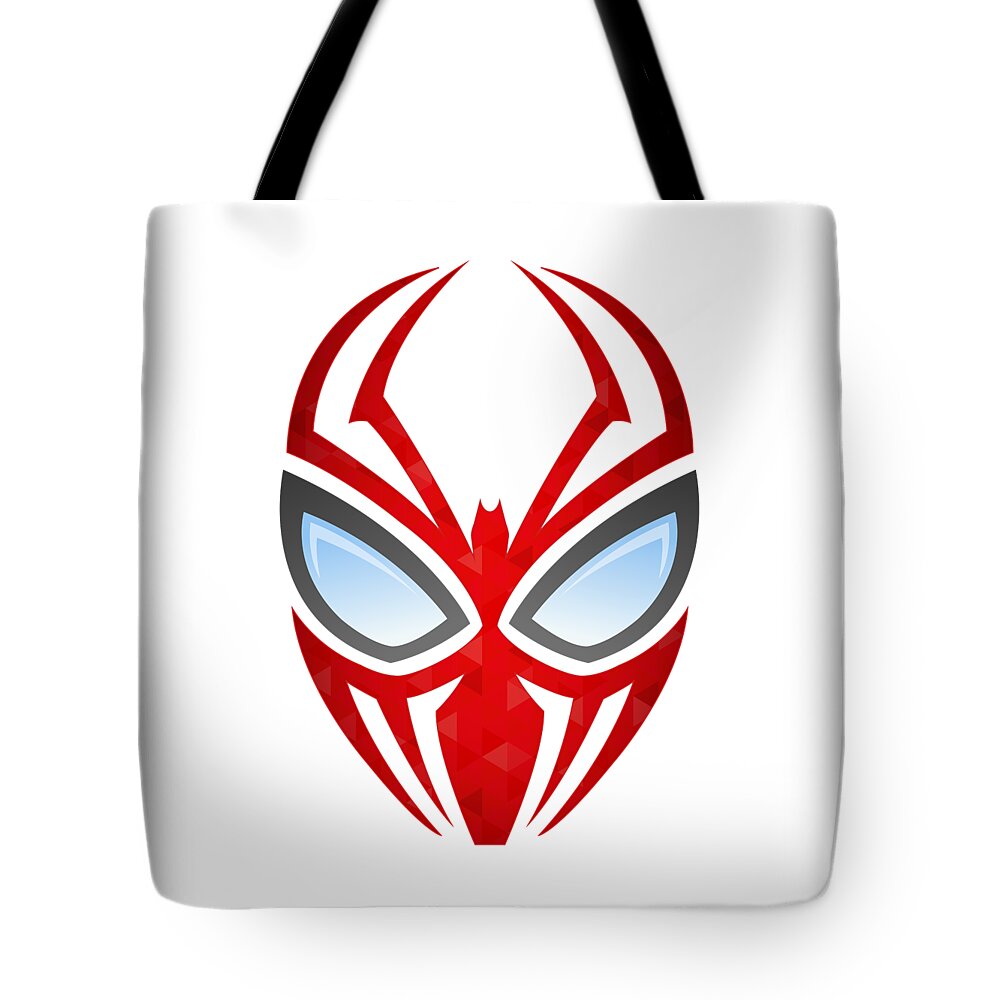 Spiderman Face Graphic Art Tote Bag by Wasiullah Khan - Pixels