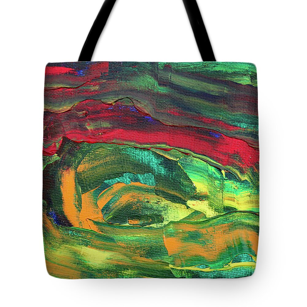 Spiral Tote Bag featuring the painting Spiral 1 by Teresa Moerer
