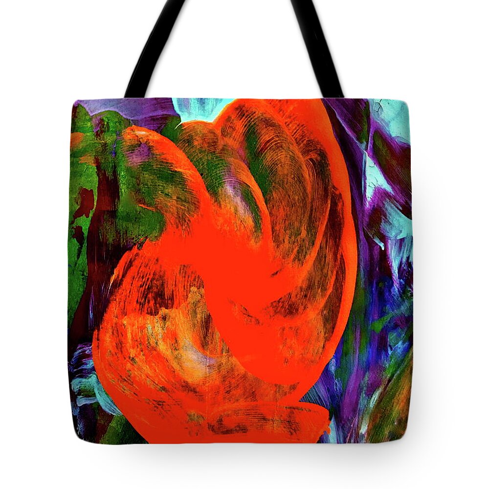 Original Tote Bag featuring the painting Spirit 1 by Steven Mana Trink