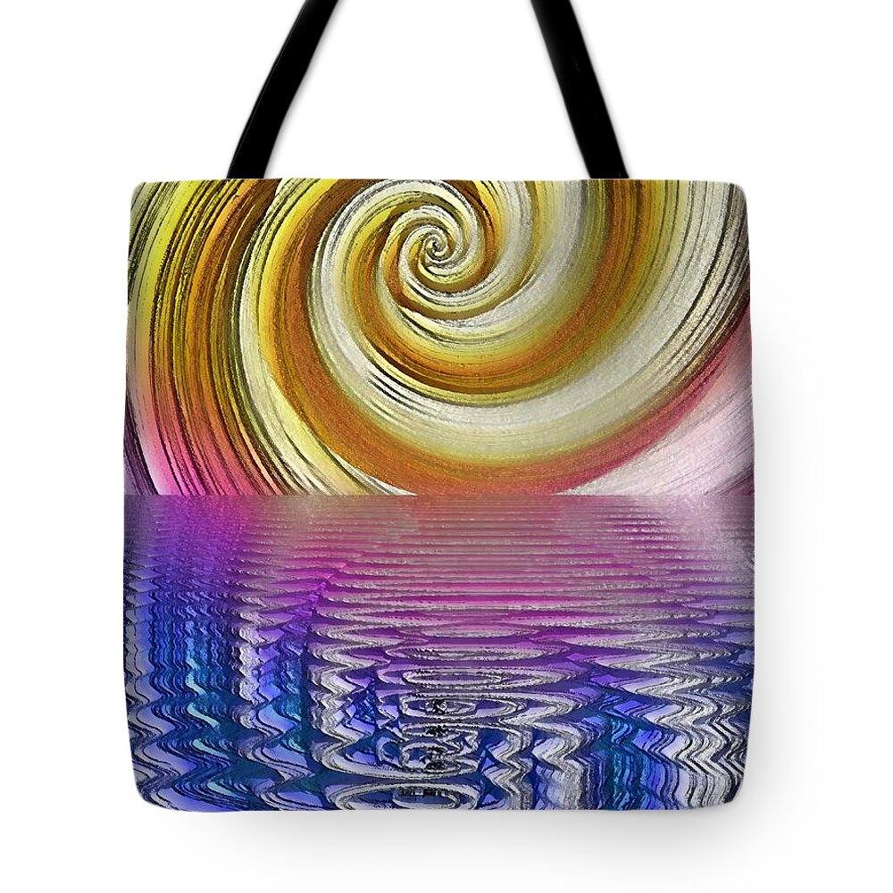 Sun Tote Bag featuring the digital art Spirit Beckoning by Rachel Hannah