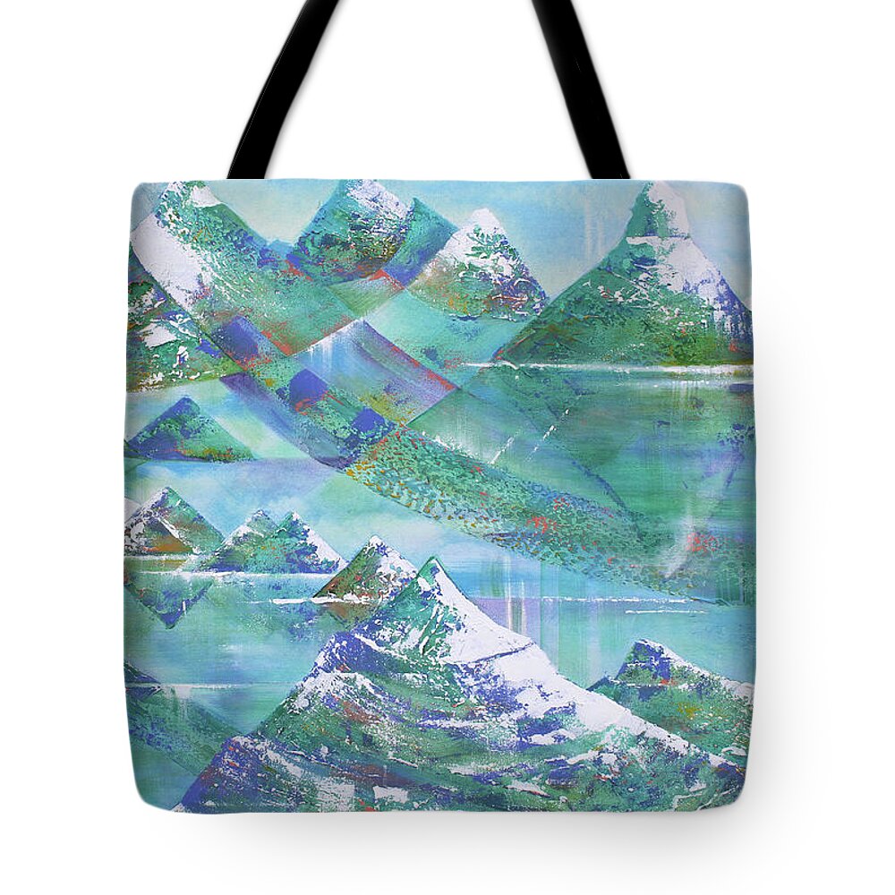 Mountains Tote Bag featuring the painting Spiritual Reawakening by Pamela Kirkham