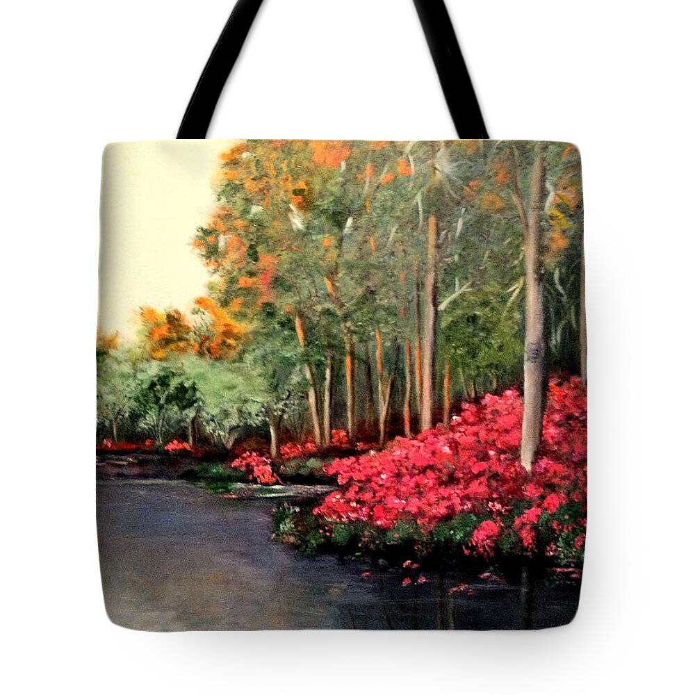 Peaceful Tote Bag featuring the painting Splendor by Juliette Becker