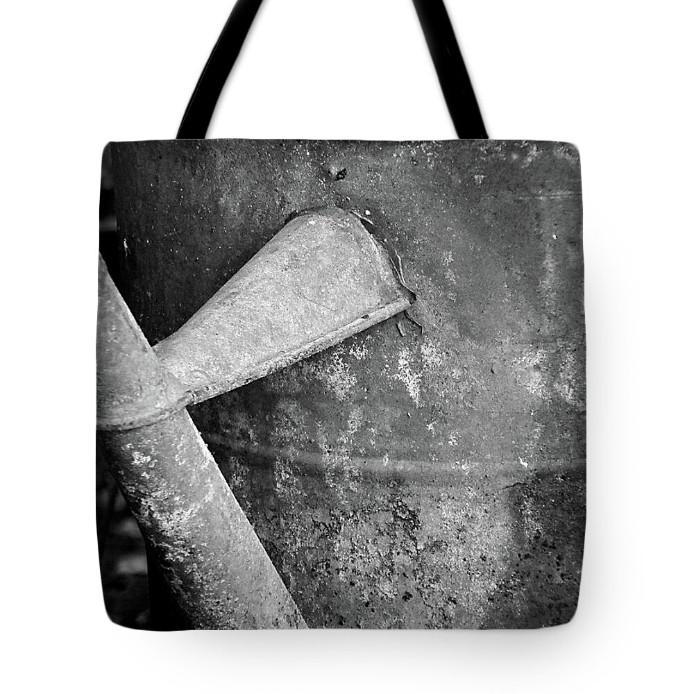 Black And White Tote Bag featuring the photograph Spouting Off by Wild Thing