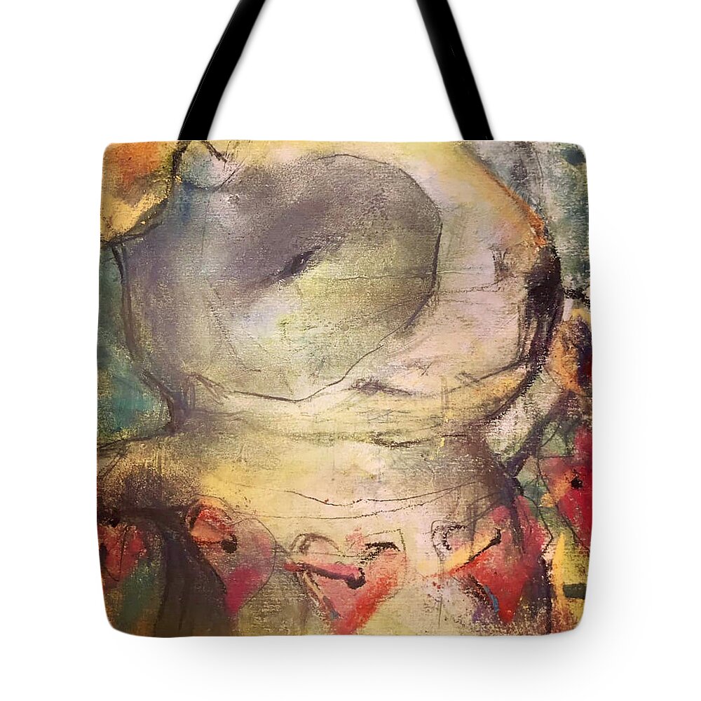Puppy Tote Bag featuring the mixed media Spread a Little Love by Eleatta Diver