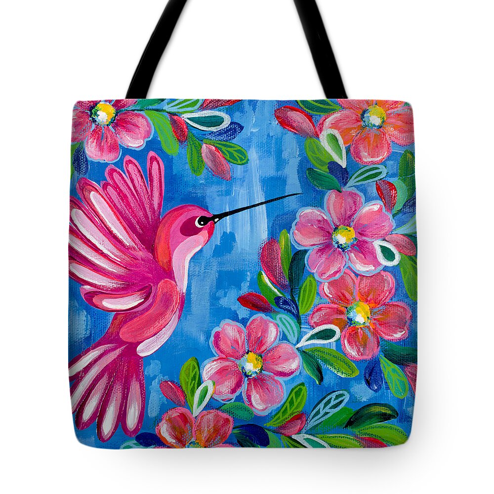 Hummingbird Tote Bag featuring the painting Spread Your Wings by Beth Ann Scott