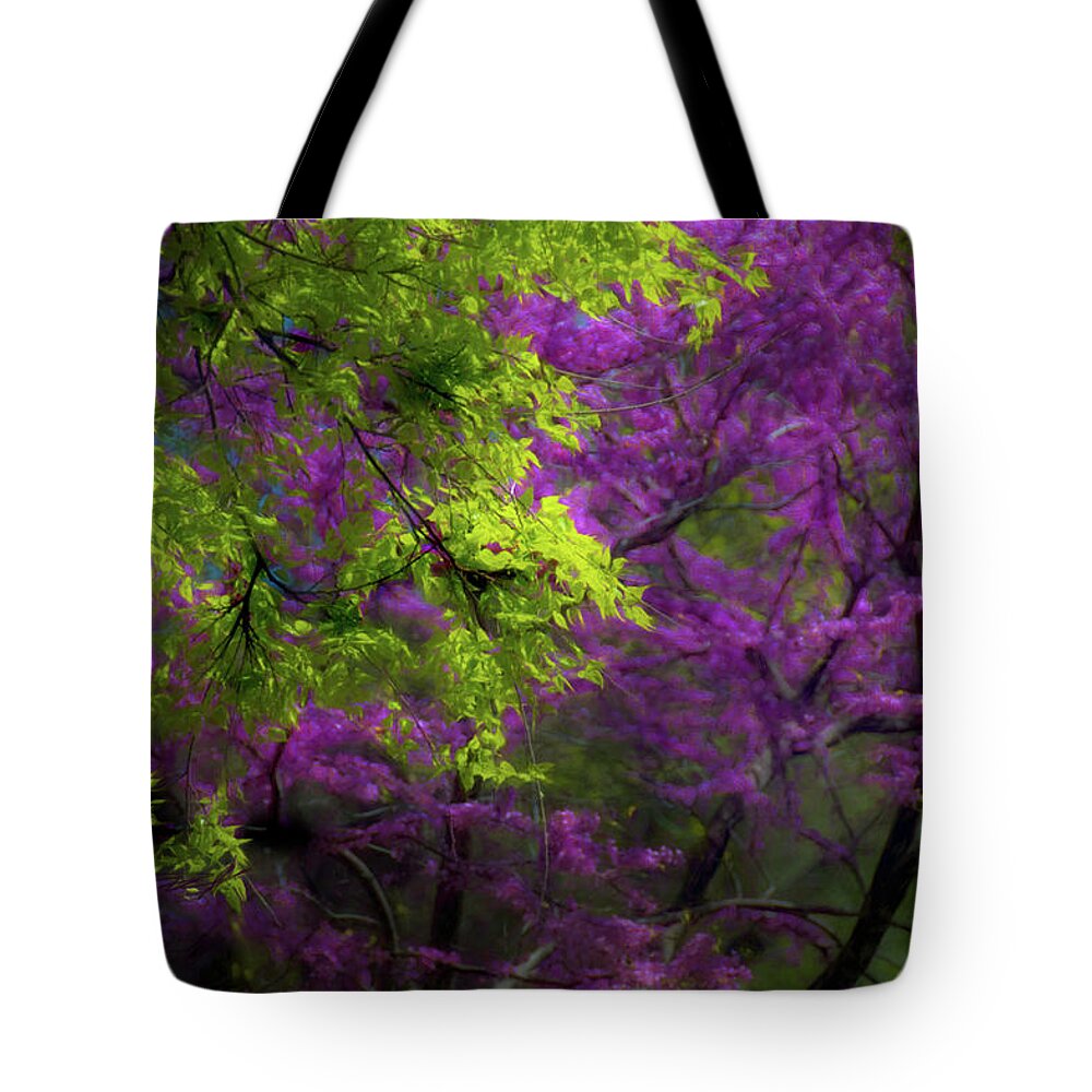 Purple Tote Bag featuring the photograph Spring Arrives by Jim Signorelli