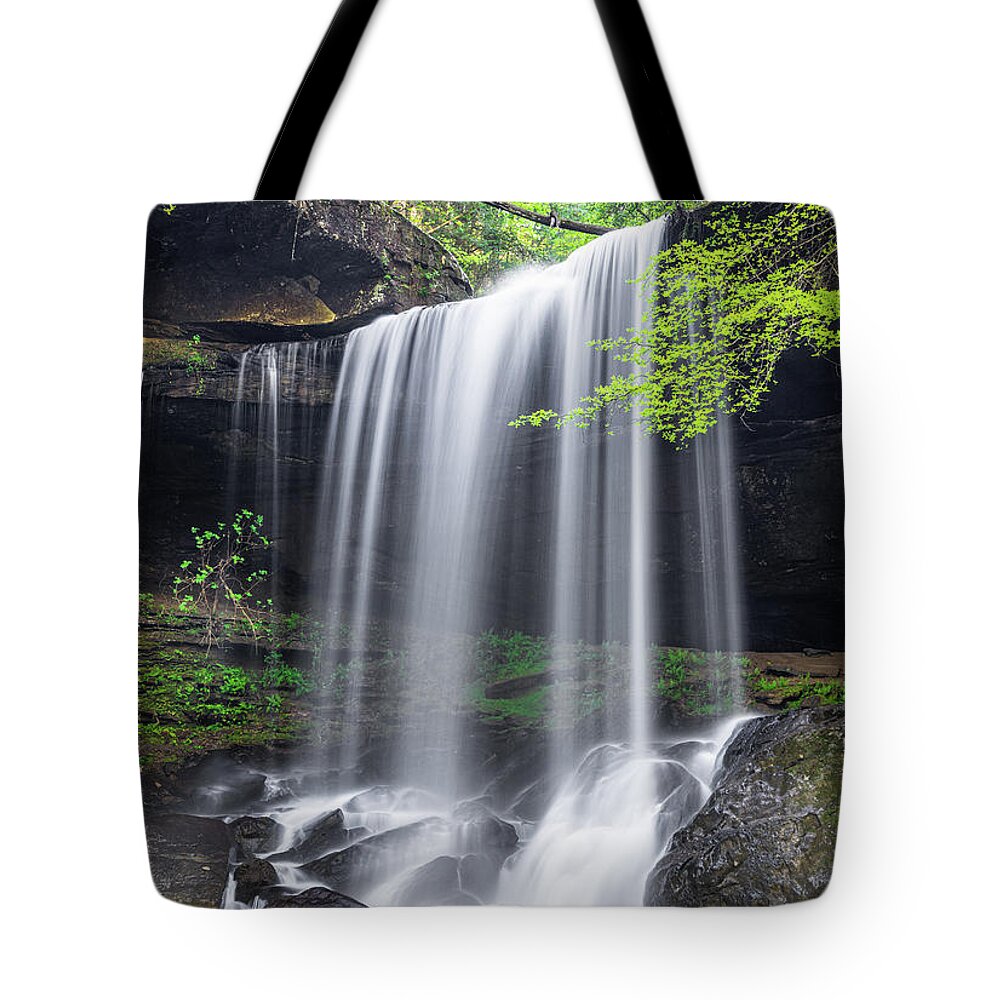  Sougahoagdee Falls Tote Bag featuring the photograph Spring At Sougahoagdee Falls by Jordan Hill