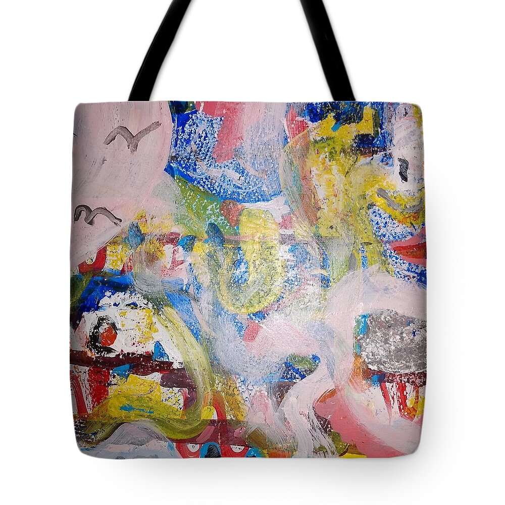 Earthworms Tote Bag featuring the painting Spring Awakens by Suzanne Berthier
