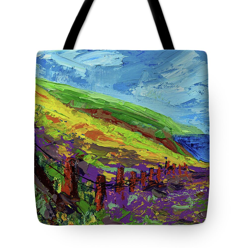 California Spring Tote Bag featuring the painting Spring Bloom by Walter Fahmy