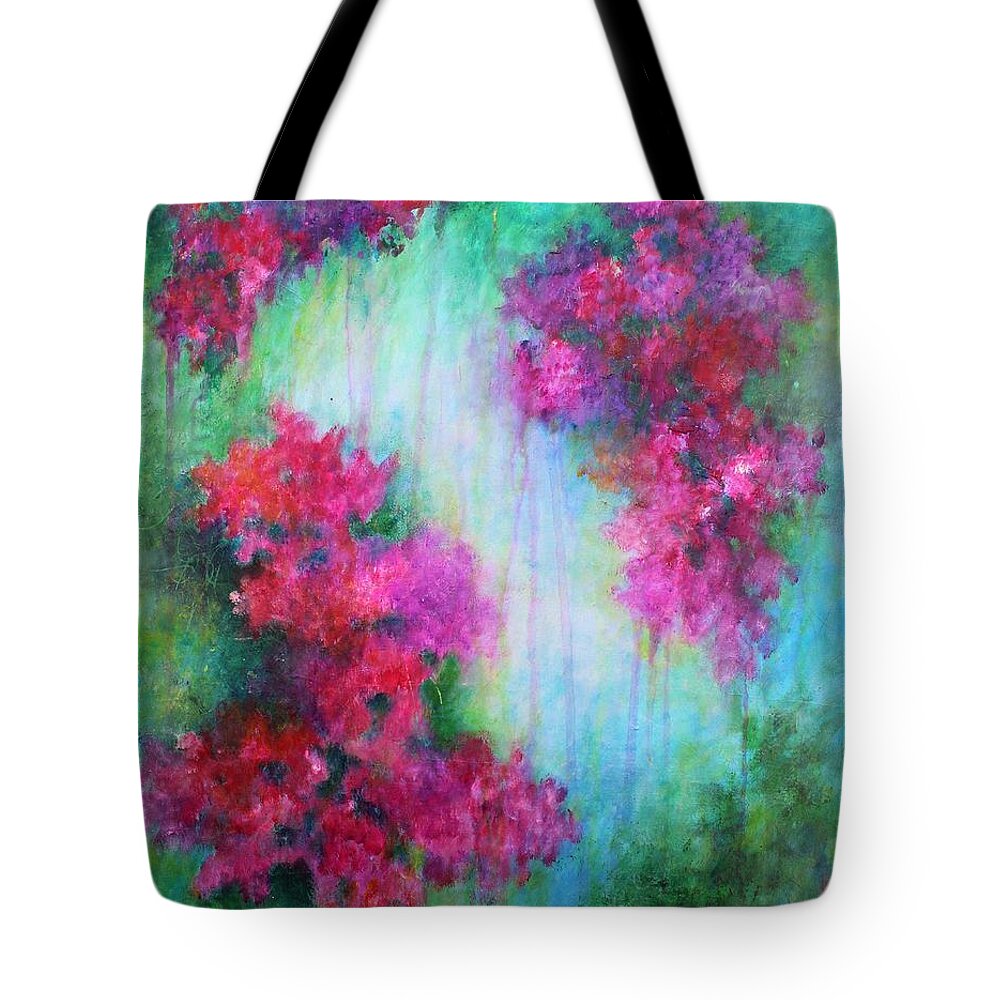 Flower Painting Tote Bag featuring the painting Spring Breeze by Archana Gautam
