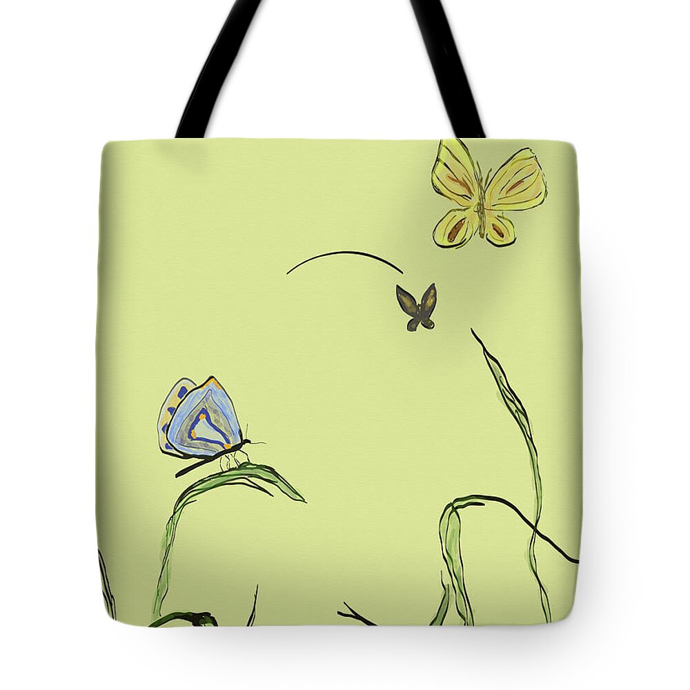 Butterflies Tote Bag featuring the digital art Spring Delight by Kae Cheatham