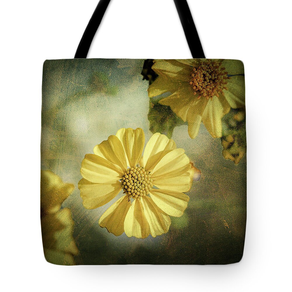 Tucson Tote Bag featuring the photograph Spring Desert Marigold by Steve Kelley