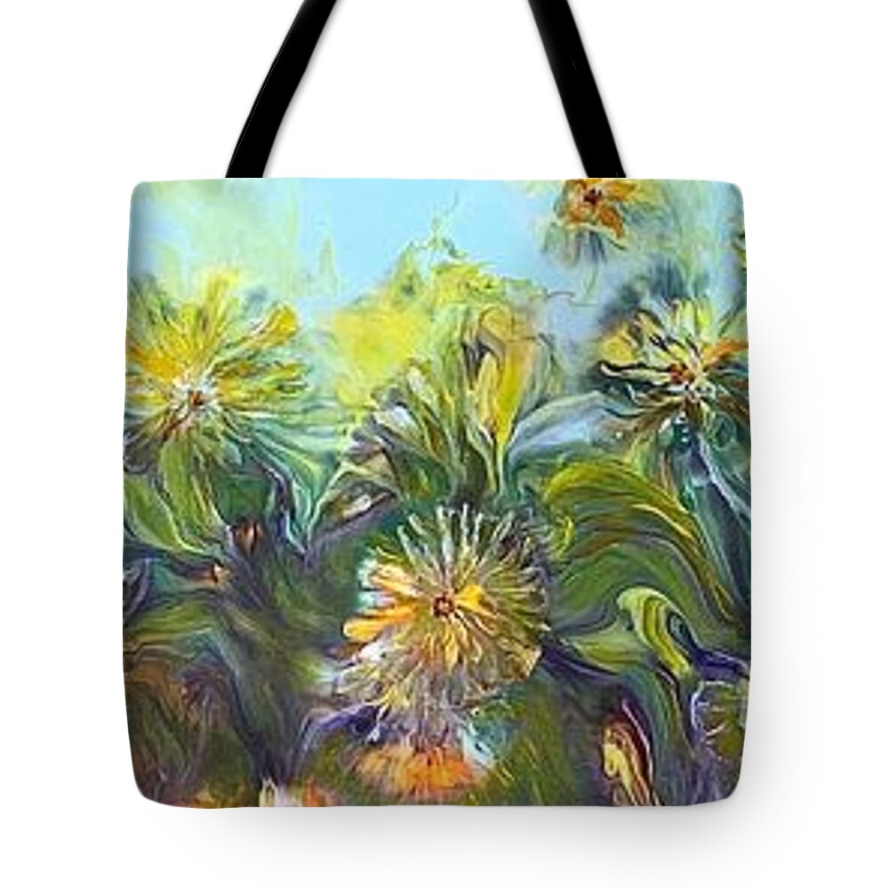 Spring Tote Bag featuring the painting Spring Garden by Soraya Silvestri