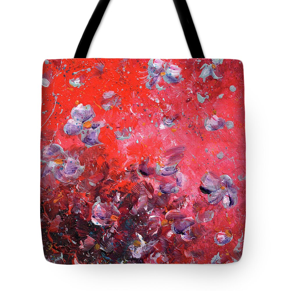 Spring Tote Bag featuring the painting Spring Is In The Air 10 by Miki De Goodaboom