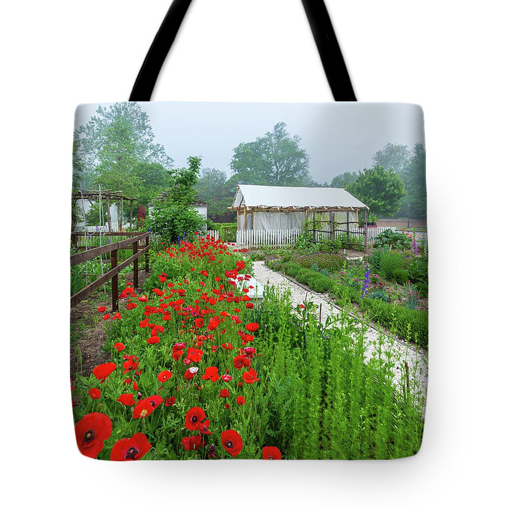Poppies Tote Bag featuring the photograph Spring Morning at the Nursery by Rachel Morrison