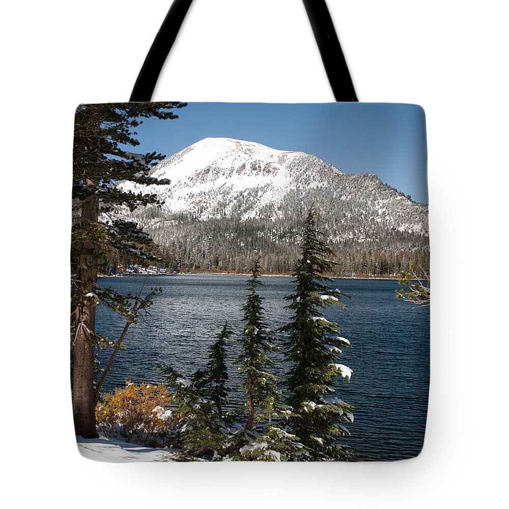 Spring Tote Bag featuring the photograph Spring Thaw Lake Mary, Mammoth Mountain, Mammoth Lakes, California by Bonnie Colgan