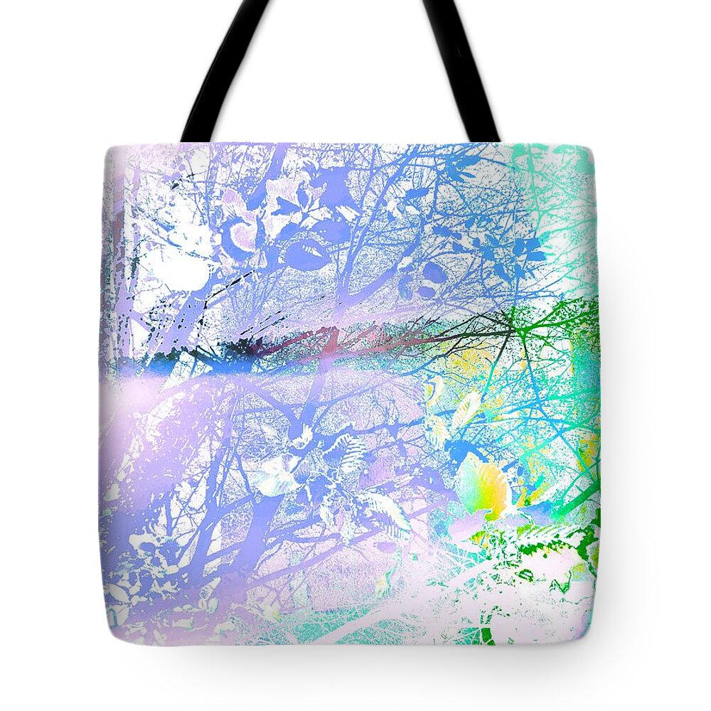 Botanical Tote Bag featuring the digital art Spring Under the Trees by Itsonlythemoon -