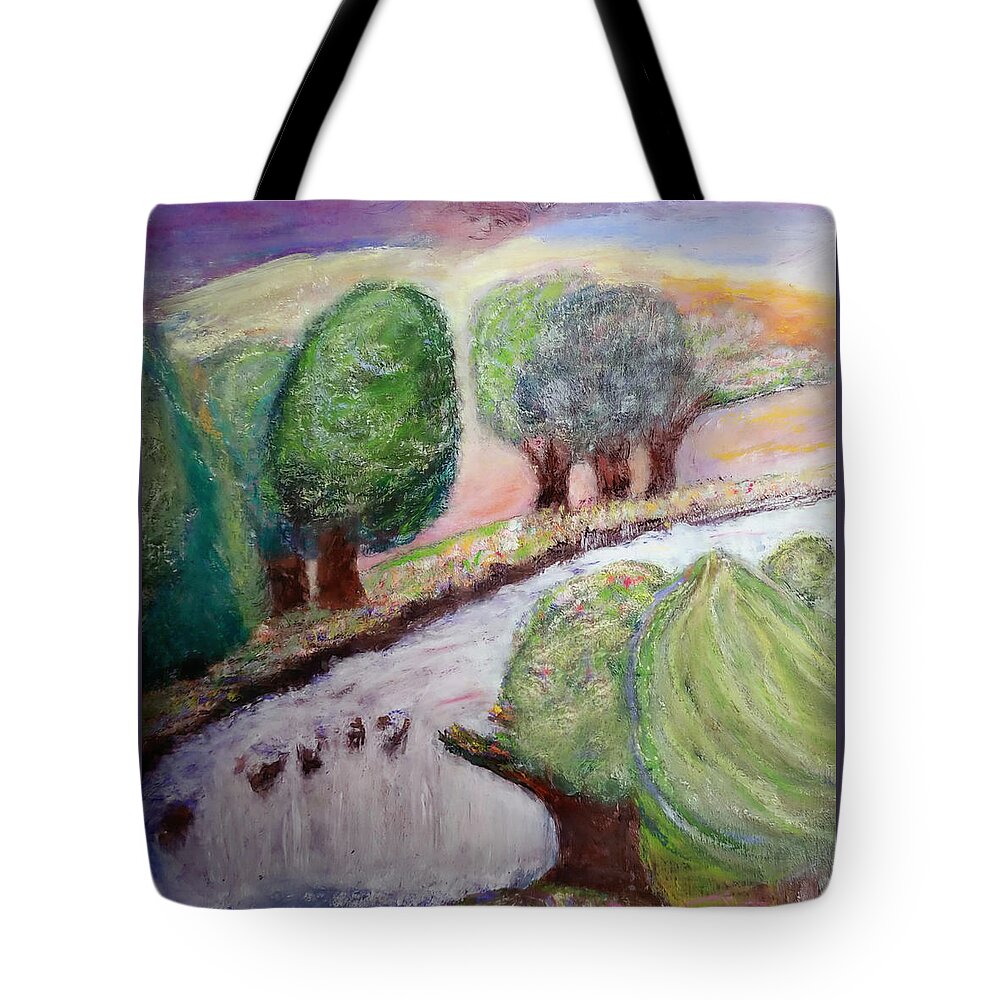 Spring Tote Bag featuring the mixed media Spring Up O Well by Elita Barnhart