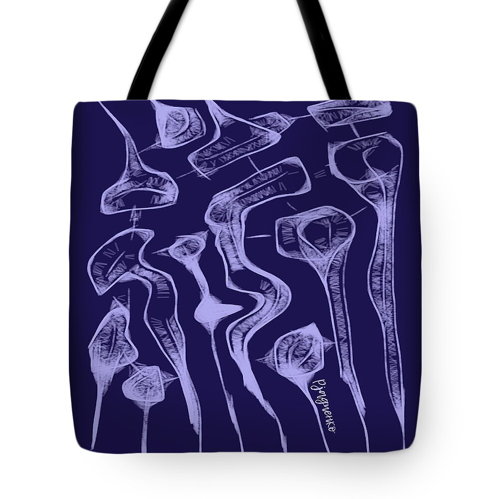 Sprouts Tote Bag featuring the digital art Sprouts by Ljev Rjadcenko