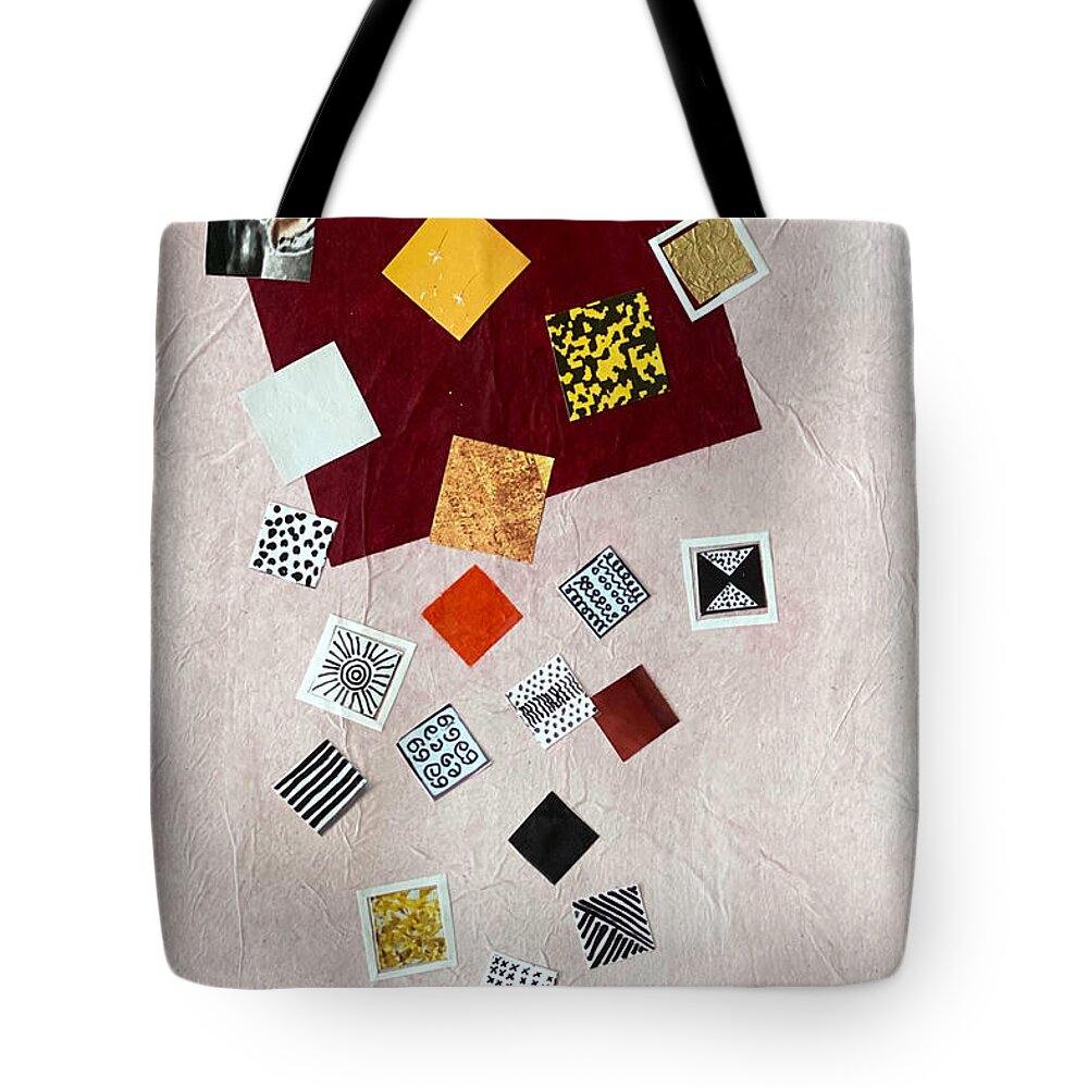 Abstract Collage Tote Bag featuring the mixed media Square Dances Series No.5 by Jessica Levant