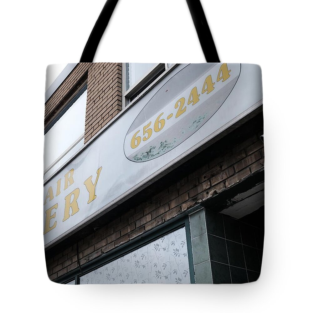 Urban Tote Bag featuring the photograph St Clair Bakery by Kreddible Trout
