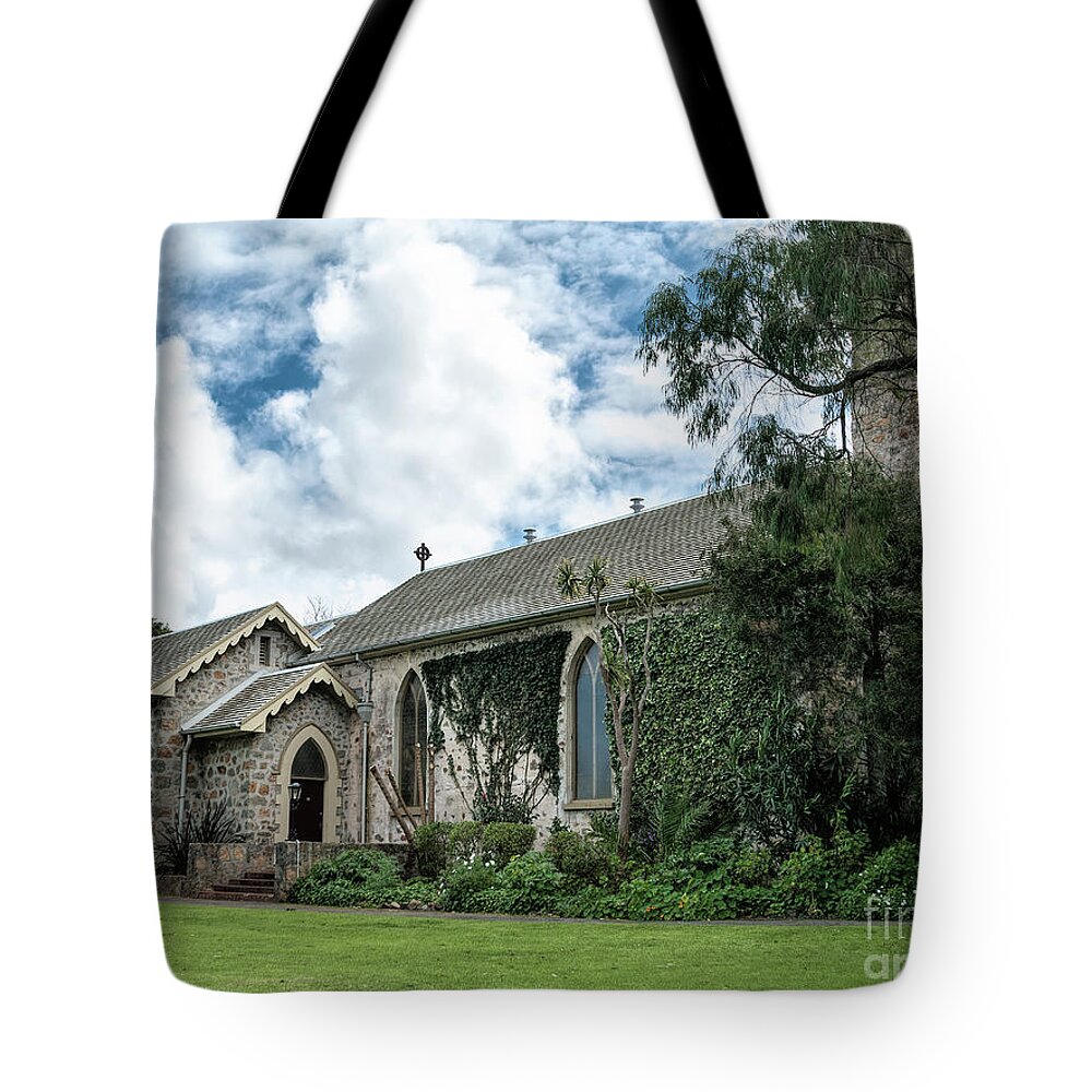 Church Tote Bag featuring the photograph St. John the Evangelist Anglican Church, Albany, Western Australia by Elaine Teague