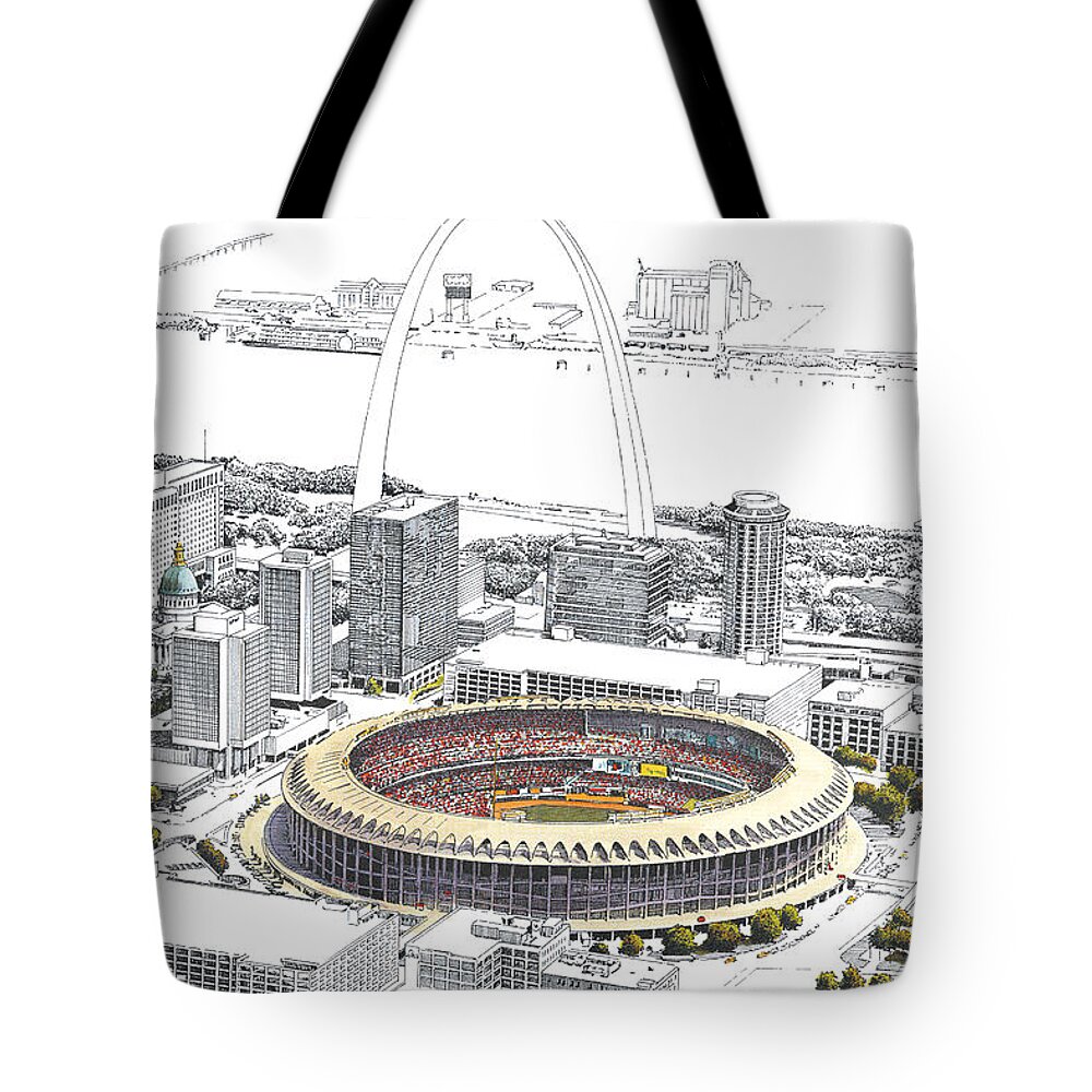 St Louis Cardinals Former Busch Stadium Tote Bag by John Stoeckley