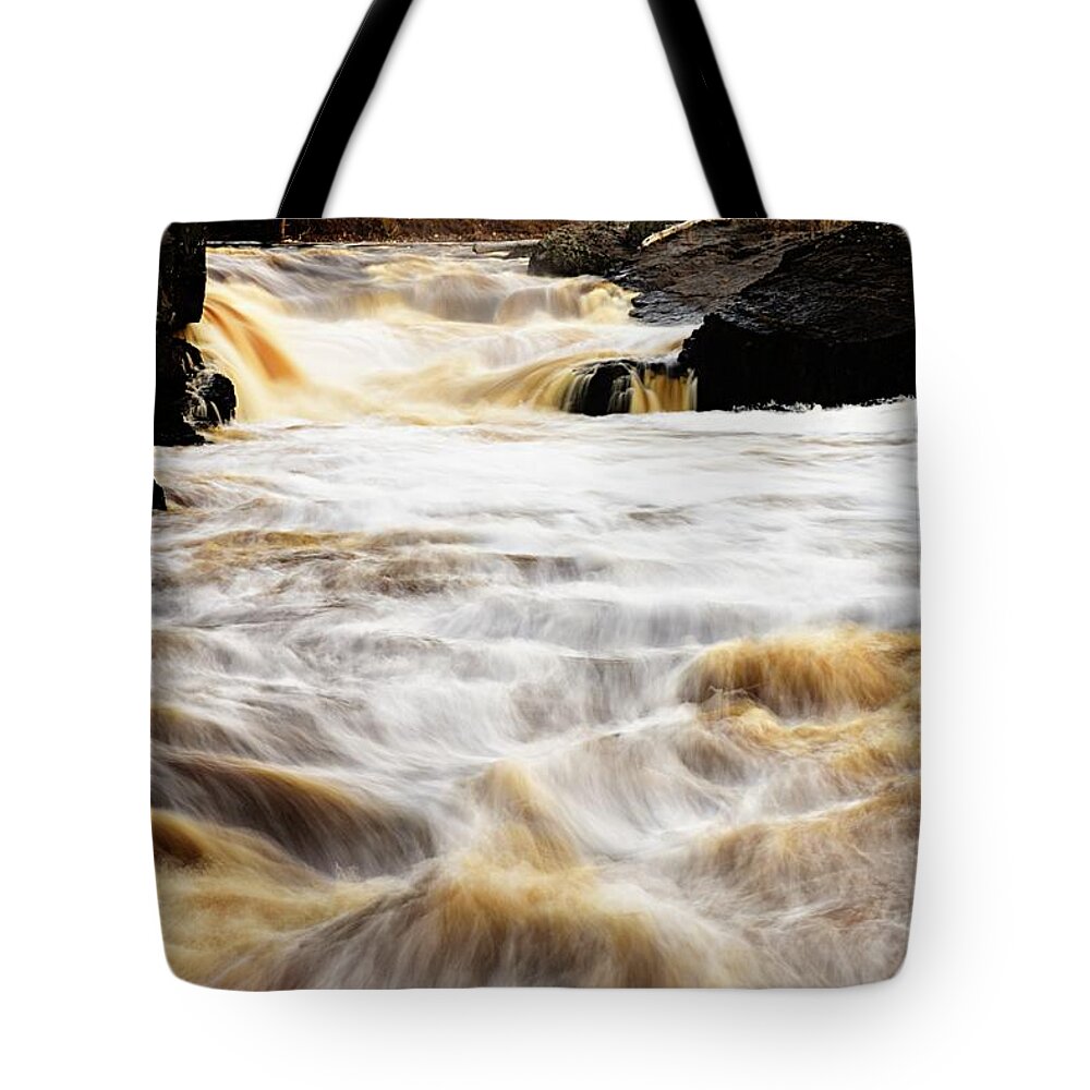 Photography Tote Bag featuring the photograph St Louis River Waterfall by Larry Ricker
