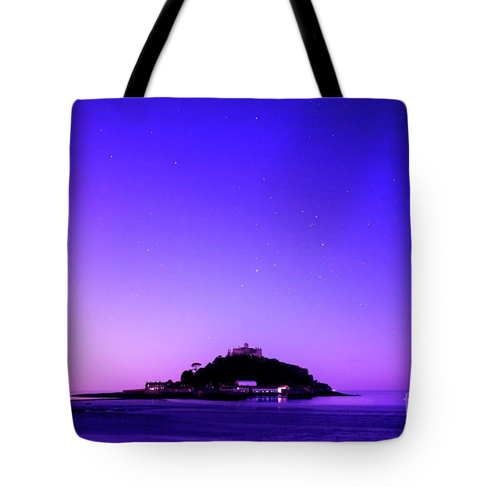St. Michael's Mount Tote Bag featuring the photograph St Michael's Mount at Night by Terri Waters