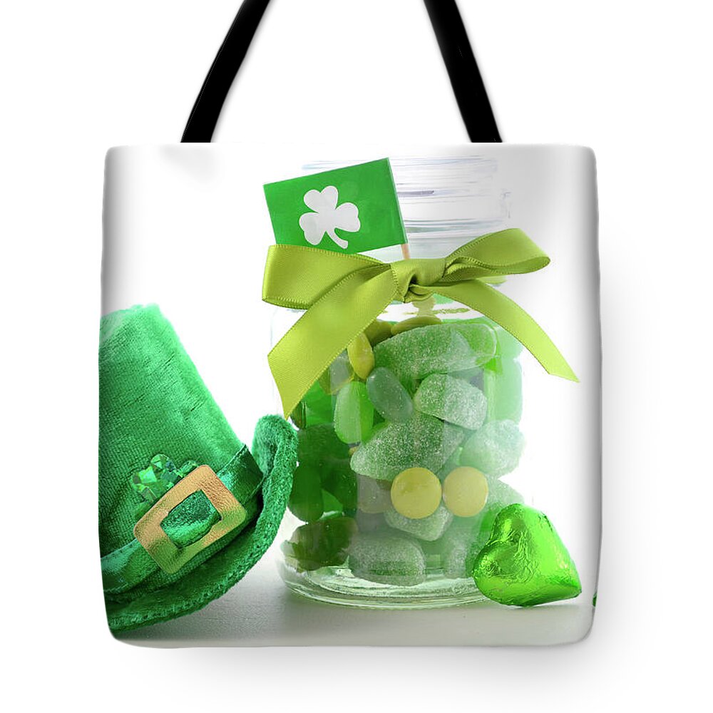 Candy Tote Bag featuring the photograph St Patricks Day Candy by Milleflore Images