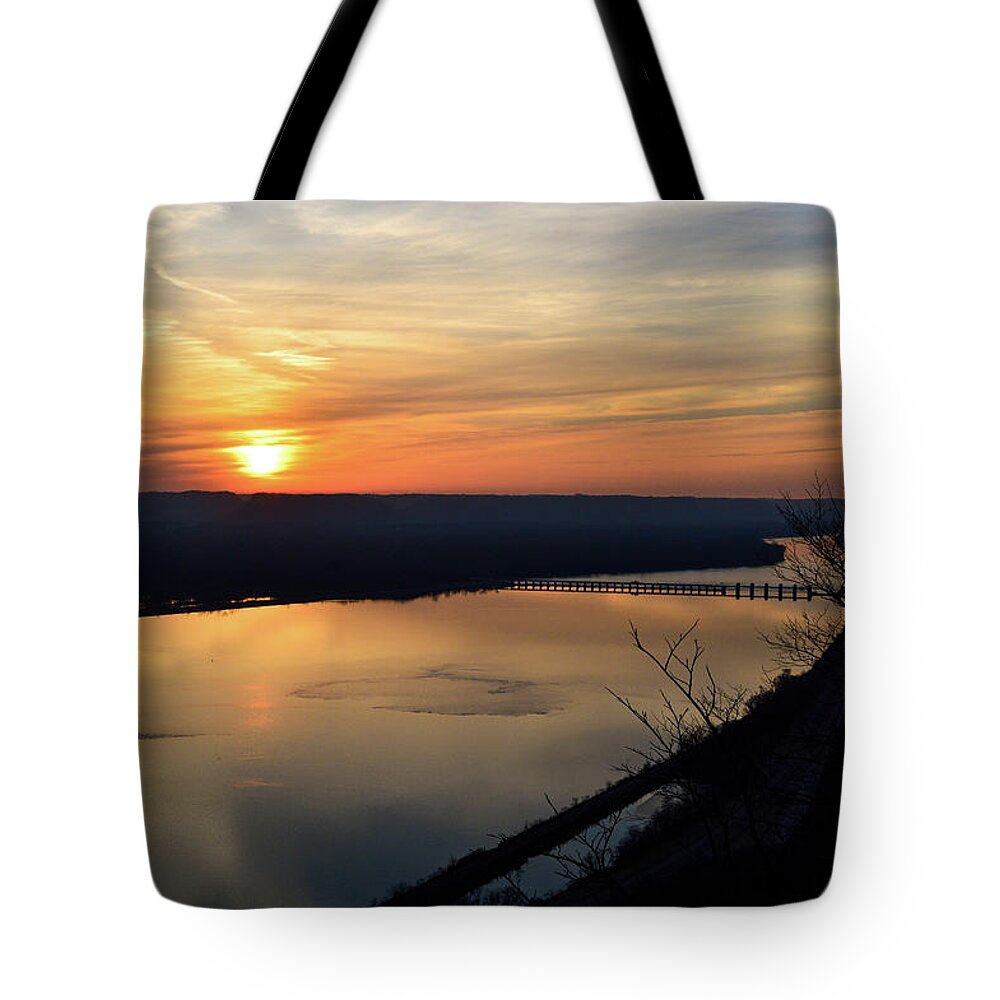 Mississippi River Tote Bag featuring the photograph Stairway To Heaven by Susie Loechler
