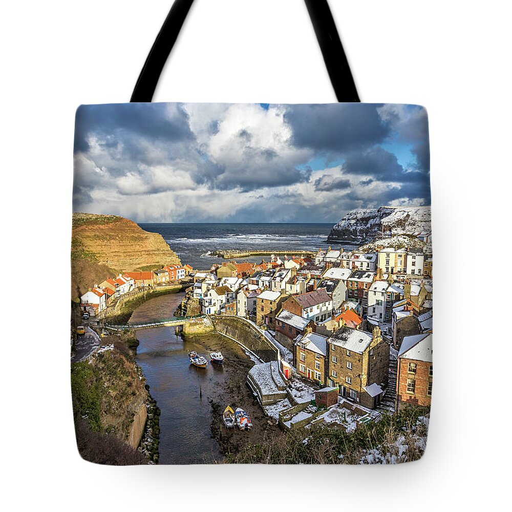 England Tote Bag featuring the photograph Staithes, North Yorkshire #1 by Tom Holmes Photography