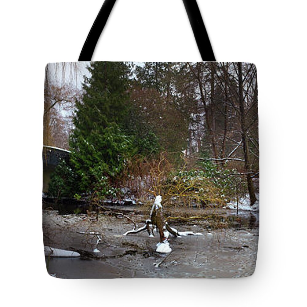 617 Tote Bag featuring the photograph Stanley Park in Winter Vancouver by Sonny Ryse